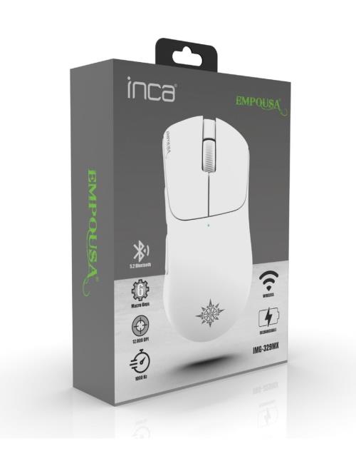 INCA IMG-329MX Oyuncu Mouse 12000 Dpı | Rgb, Laser Sensör, 6d Tuş, Kablosuz Kablolu, Type-C Şarj